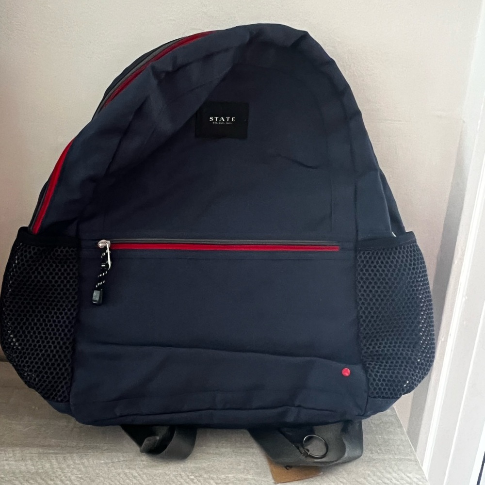 STATE Navy Backpack with Red Trim - Kids Accessory Bag